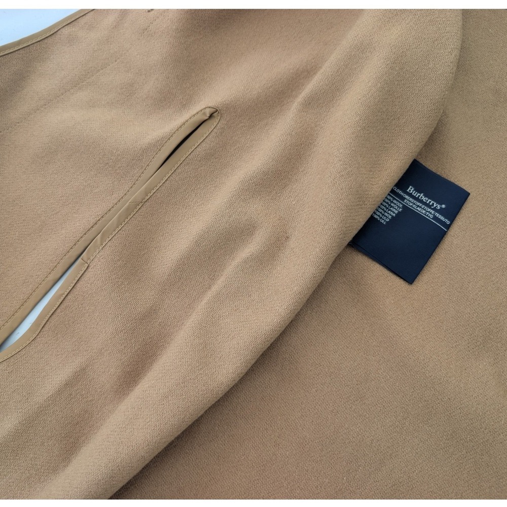 Burberrys Vintage 100% Wool Trench Coat Liner Camel Tan Replacement Women 23x42 - Picture 3 of 9